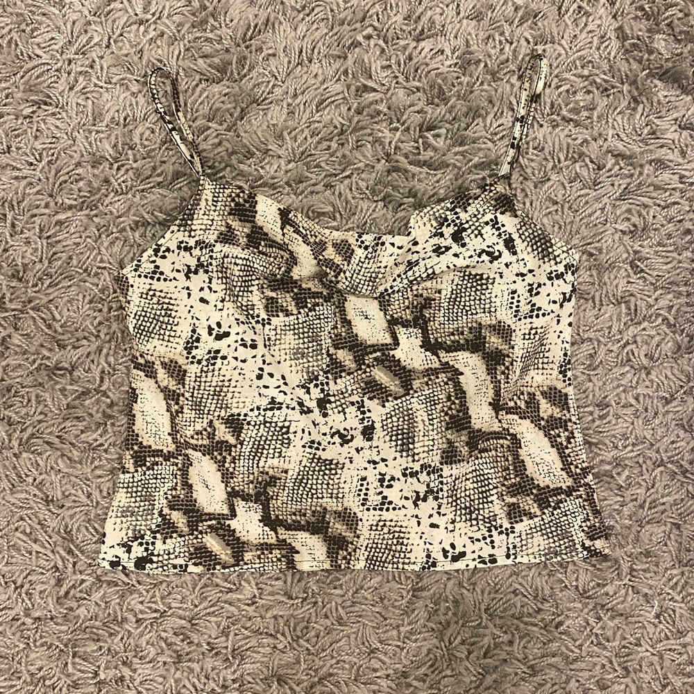 Kendall & Kylie Snakeskin Tank Top